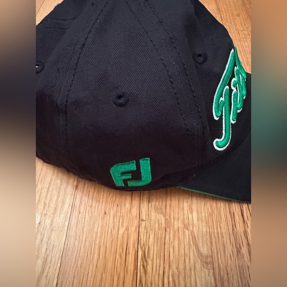 Titleist Footjoy Golf Youth Canvas Strapback Hat - Black / Green - Sz. Adj. - Picture 3 of 9